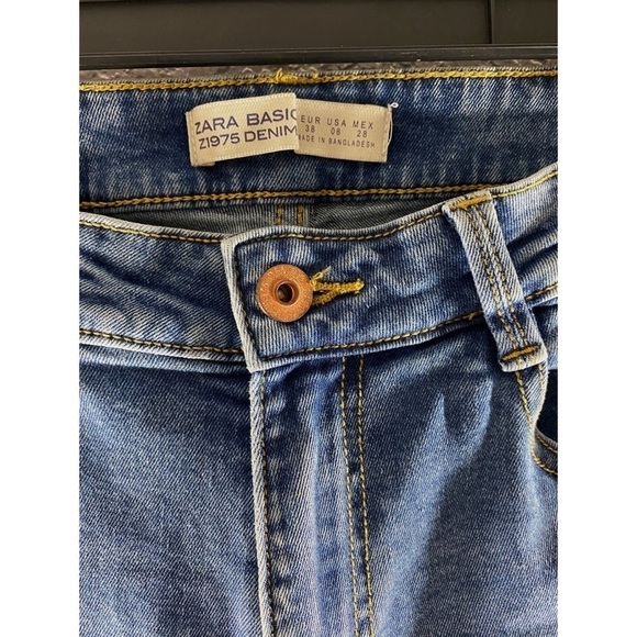 Zara Z1975 High Rise Skinny Medium Wash Jeans - Picture 6 of 10
